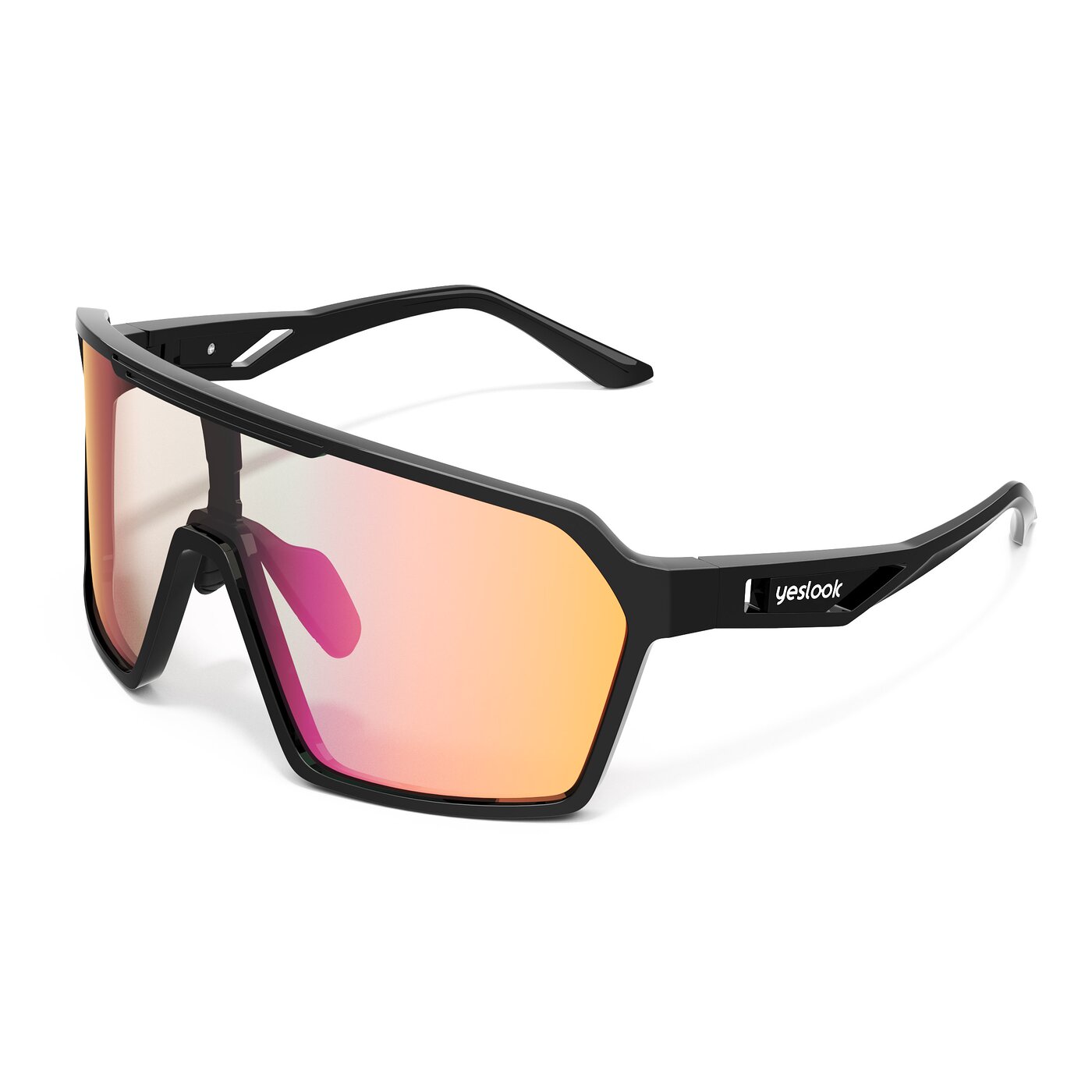 Flux XF - Black Sports Photochromic Mirrored Sunglasses