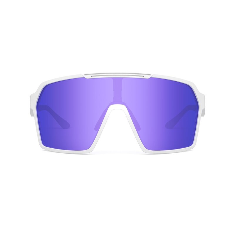 Flux XF - Matte White Sports Mirrored Sunglasses