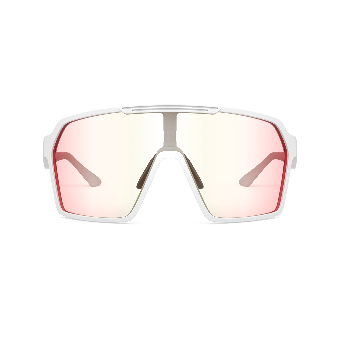 Flux XF - Matte White Sports Photochromic Mirrored Sunglasses
