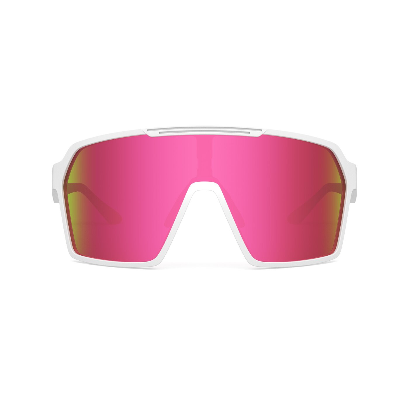 Flux XF - Matte White Sports Polarized Mirrored Sunglasses