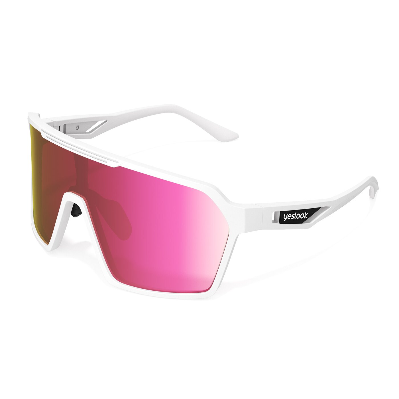Flux XF - Matte White Sports Polarized Mirrored Sunglasses