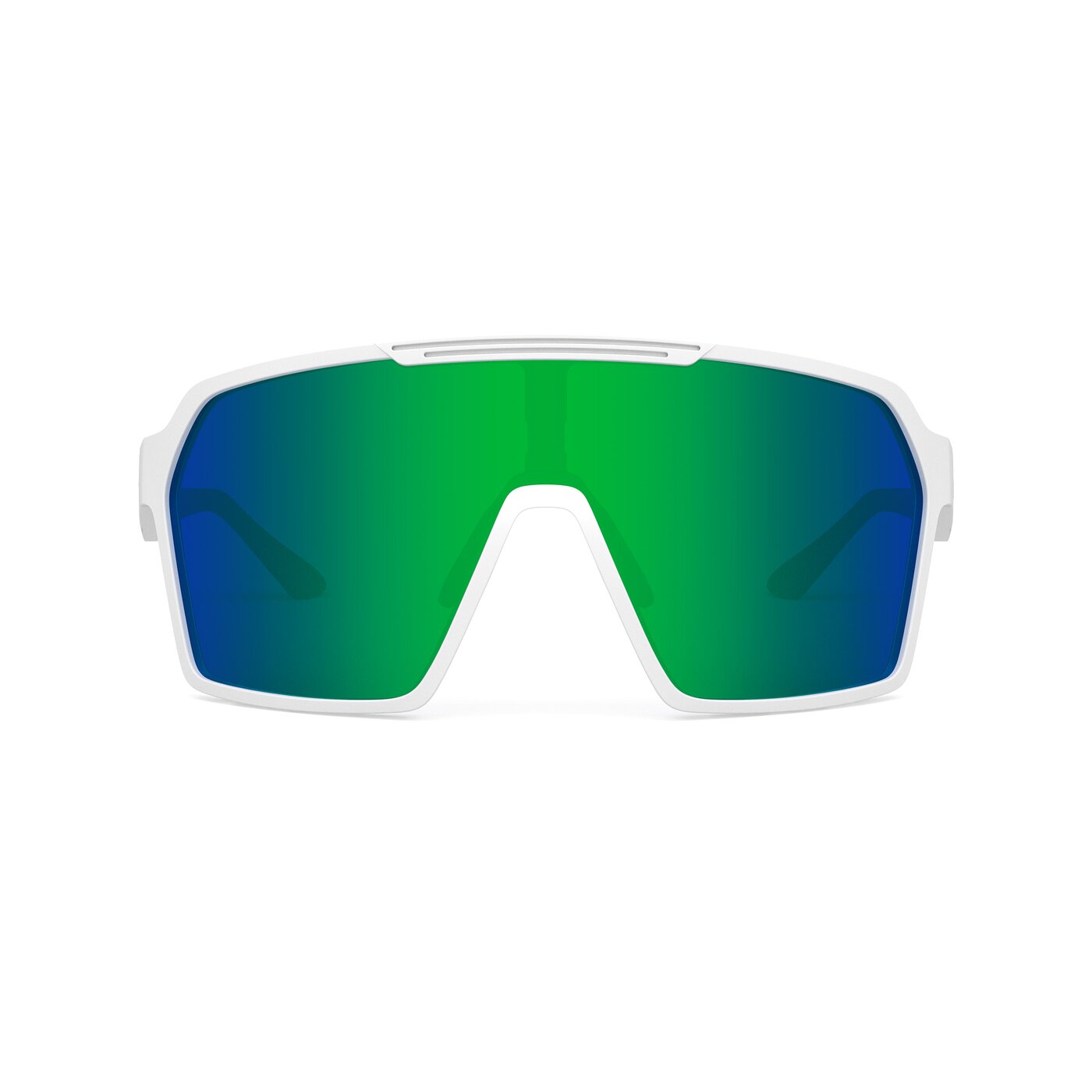Flux XF - Matte White Sports Polarized Mirrored Sunglasses