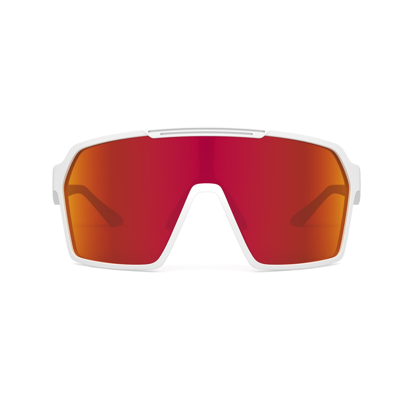 Flux XF - Matte White Sports Polarized Mirrored Sunglasses