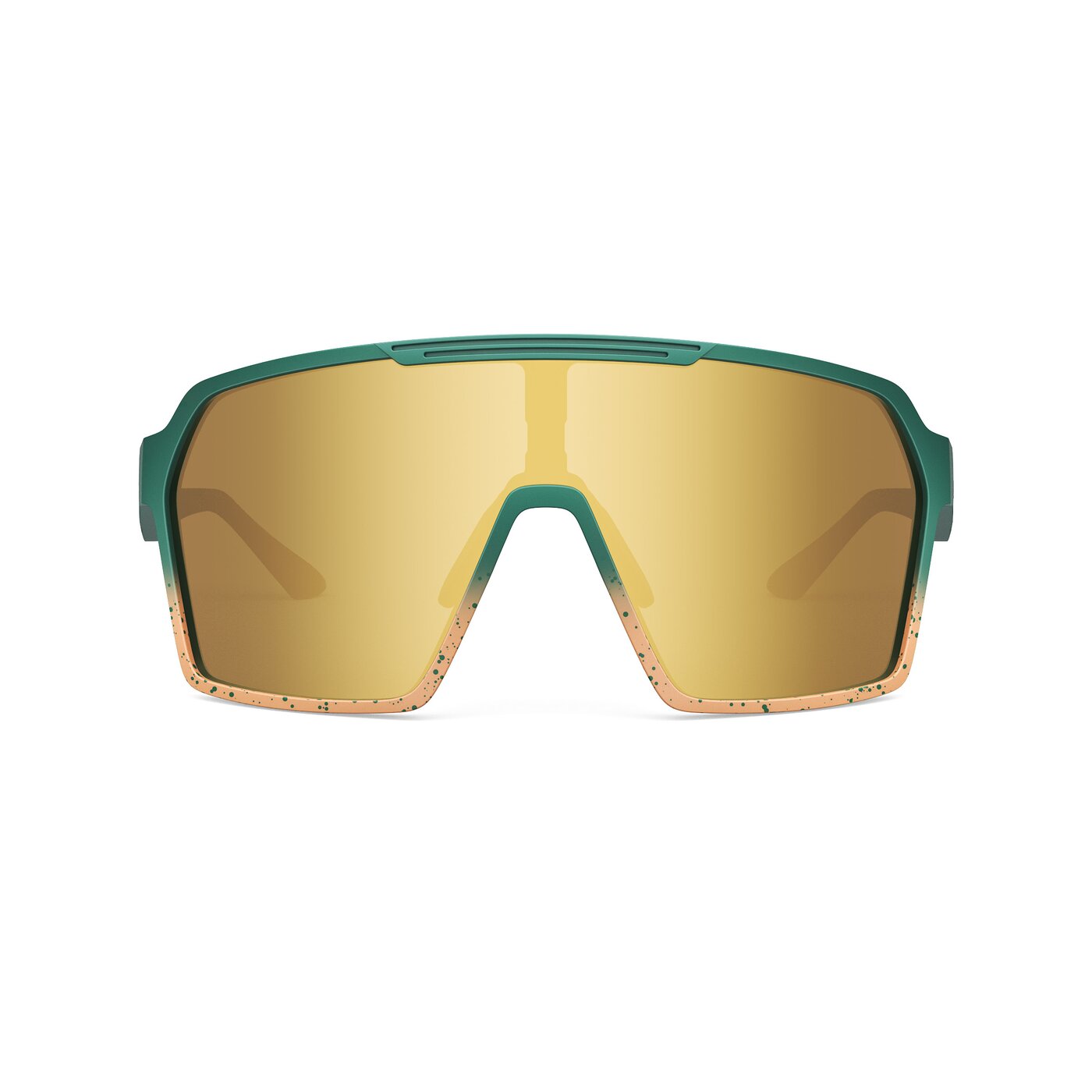 Flux XF - Pine Green/Apricot Sports Mirrored Sunglasses