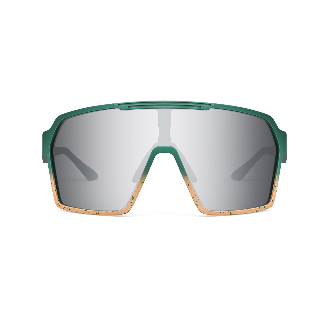 Flux XF - Pine Green/Apricot Sports Mirrored Sunglasses