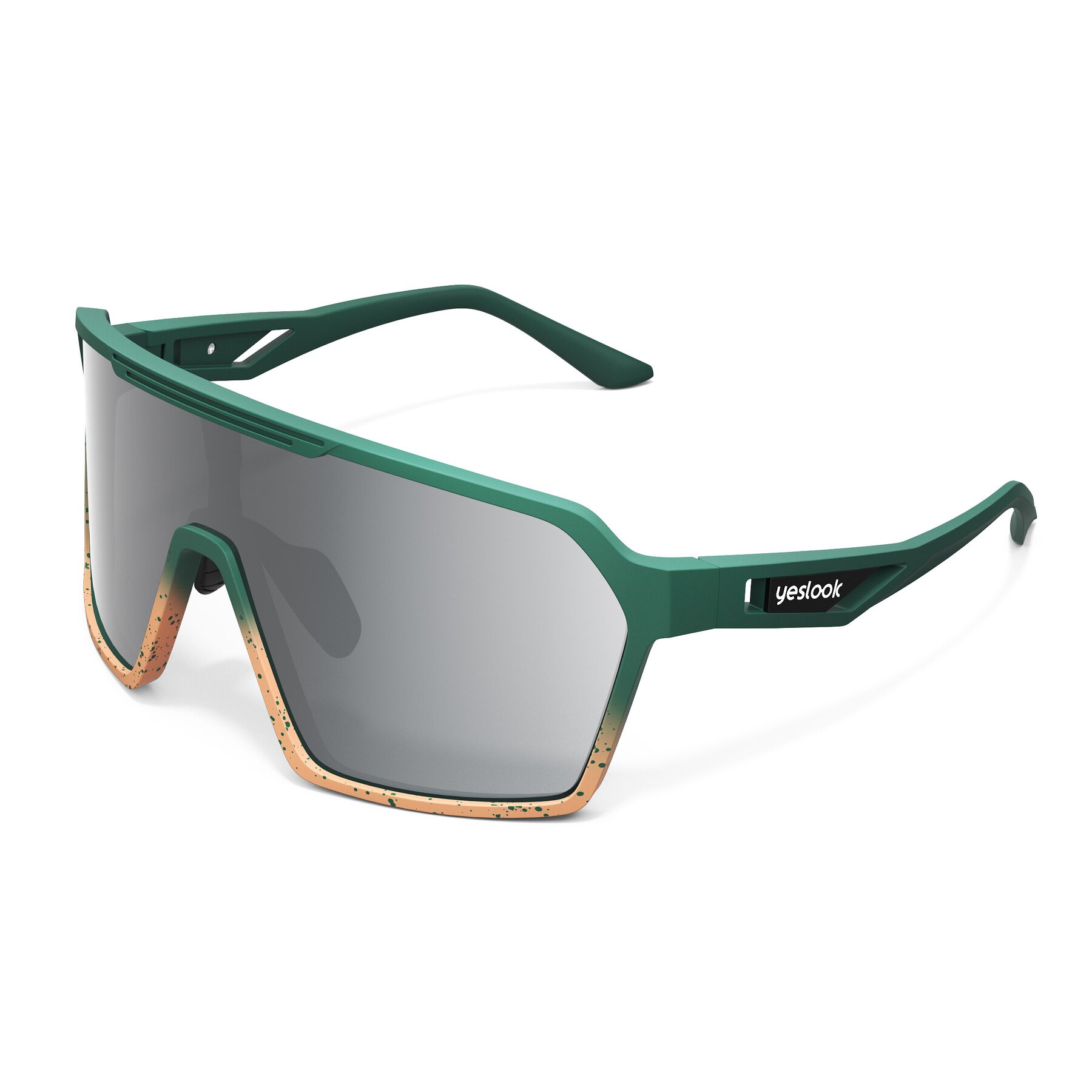 Side view of Flux XF with Darkened Photochromic Mirrored Lenses