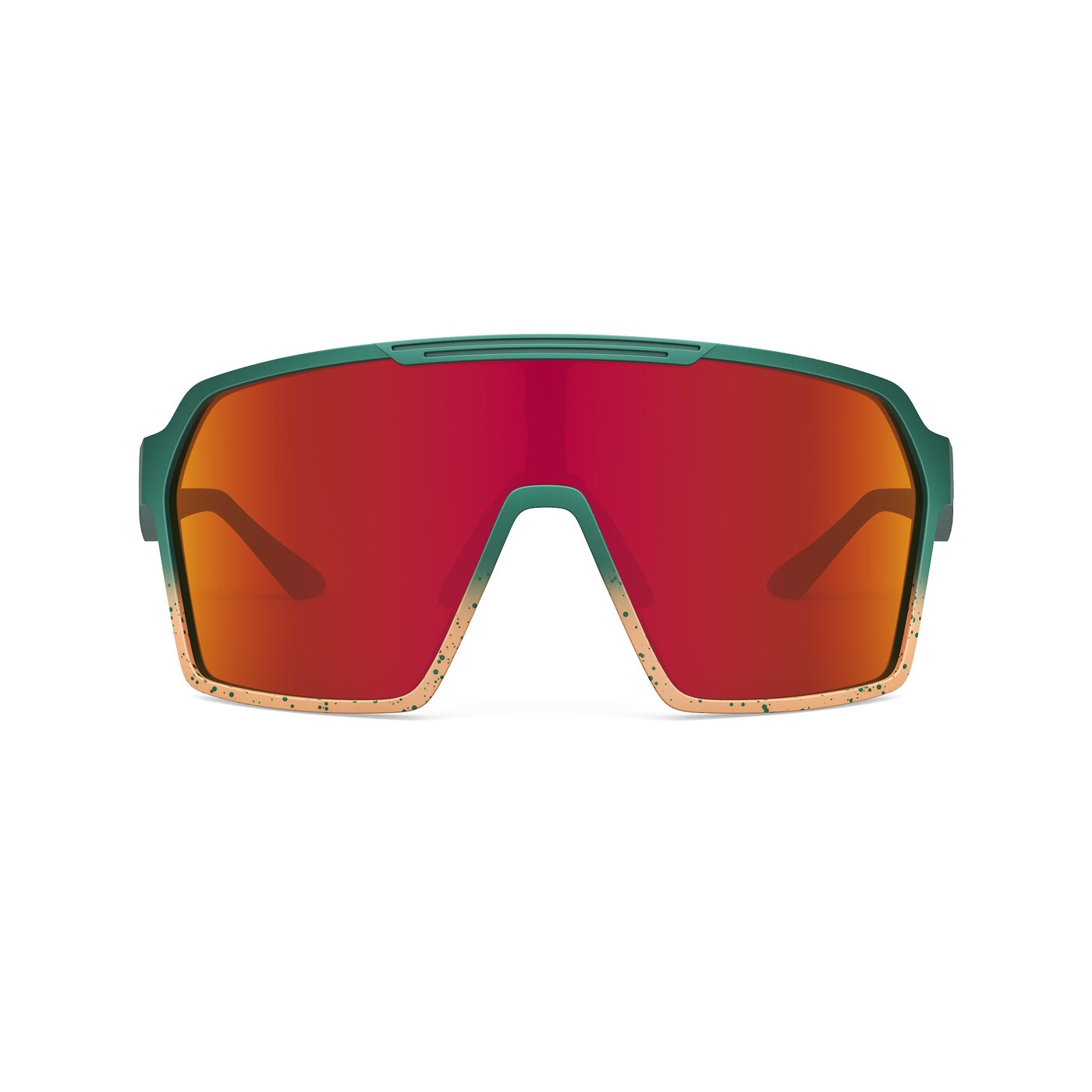 Flux XF - Pine Green/Apricot Sports Polarized Mirrored Sunglasses