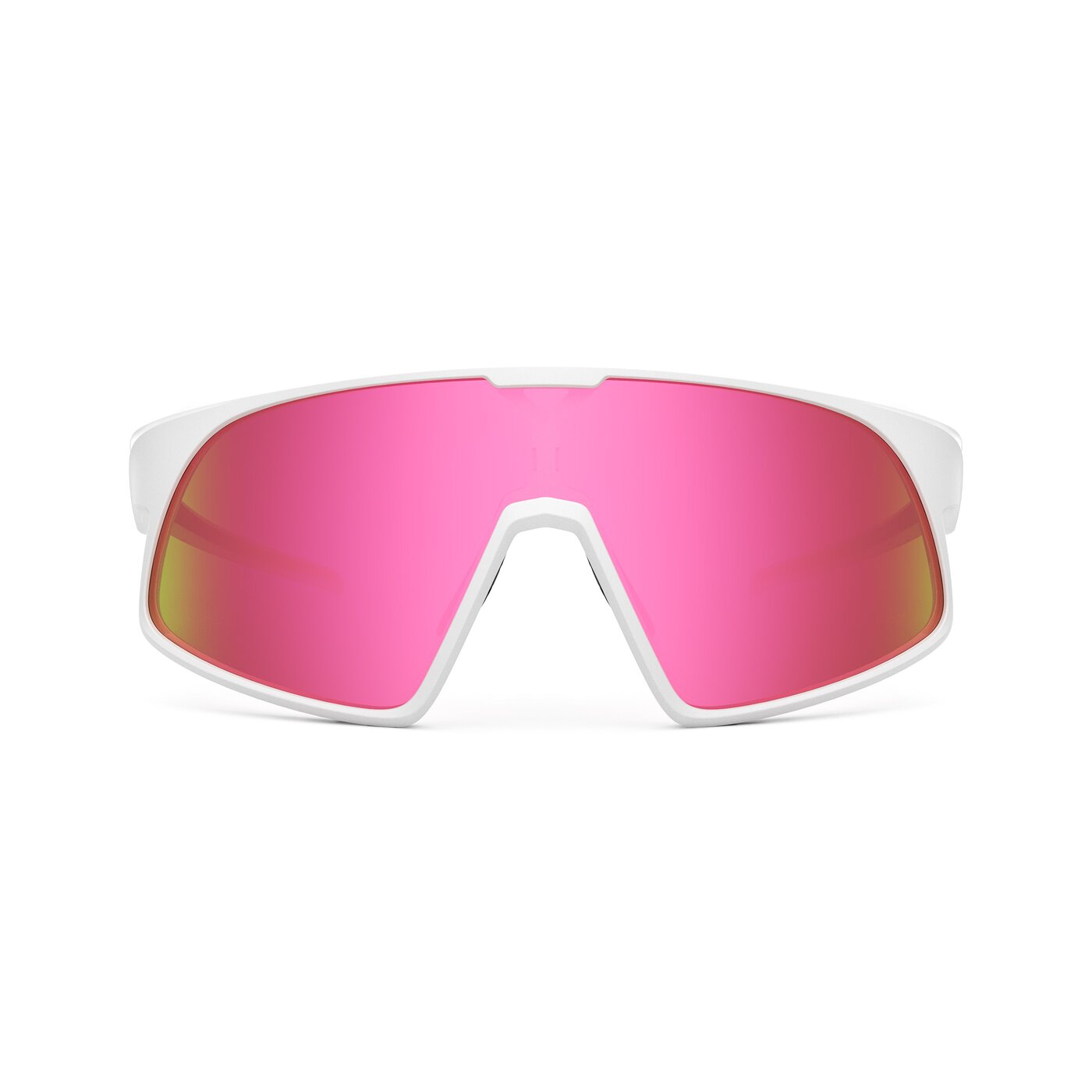 Astro XF - Matte White Sports Mirrored Sunglasses