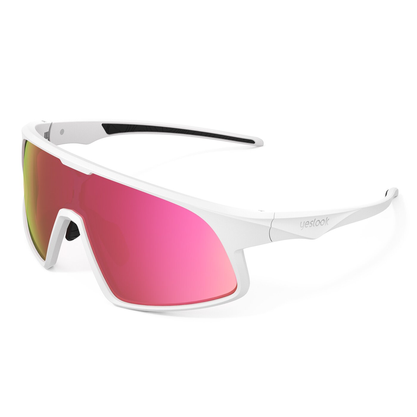 Astro XF - Matte White Sports Mirrored Sunglasses