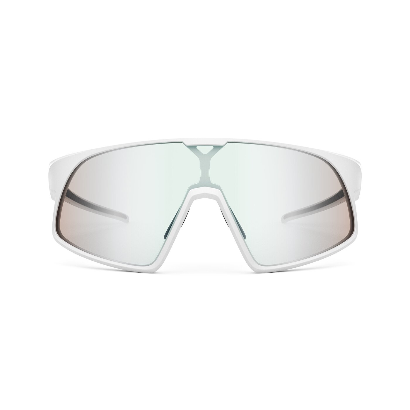 Astro XF - Matte White Sports Photochromic Mirrored Sunglasses