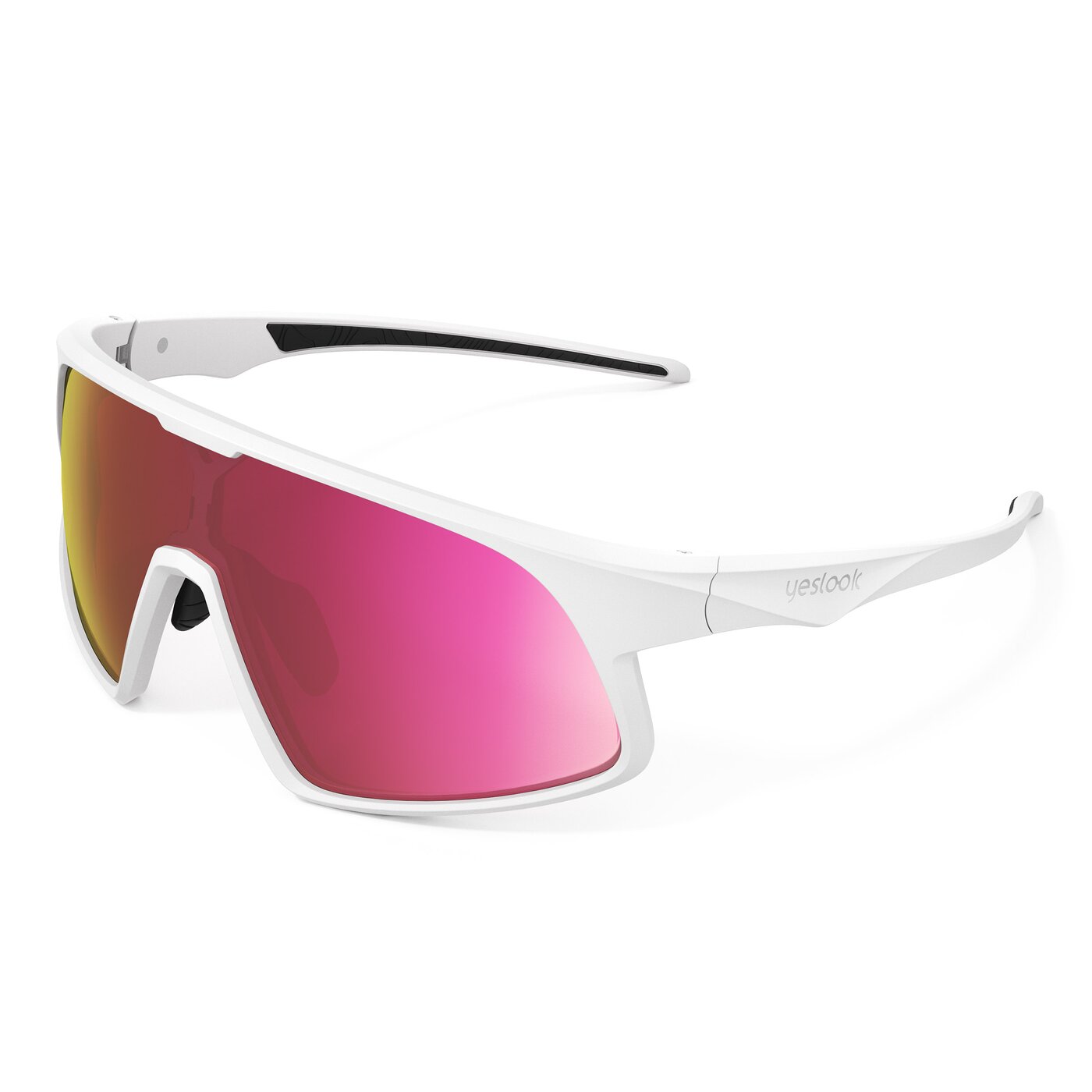 Astro XF - Matte White Sports Polarized Mirrored Sunglasses