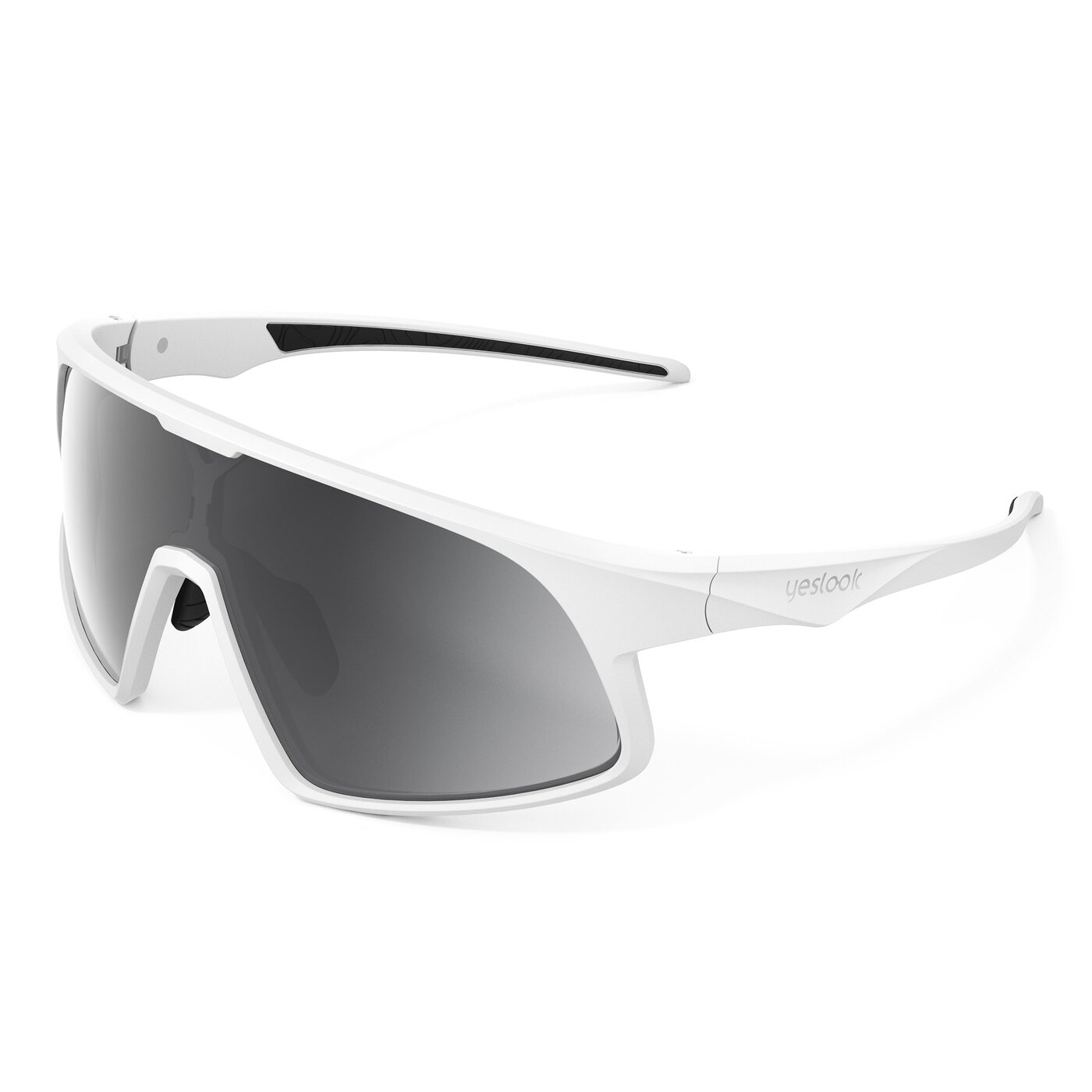 Astro XF - Matte White Sports Polarized Mirrored Sunglasses