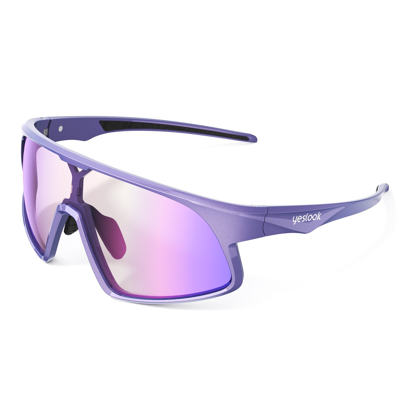 Astro XF - Metallic Purple Sports Photochromic Mirrored Sunglasses