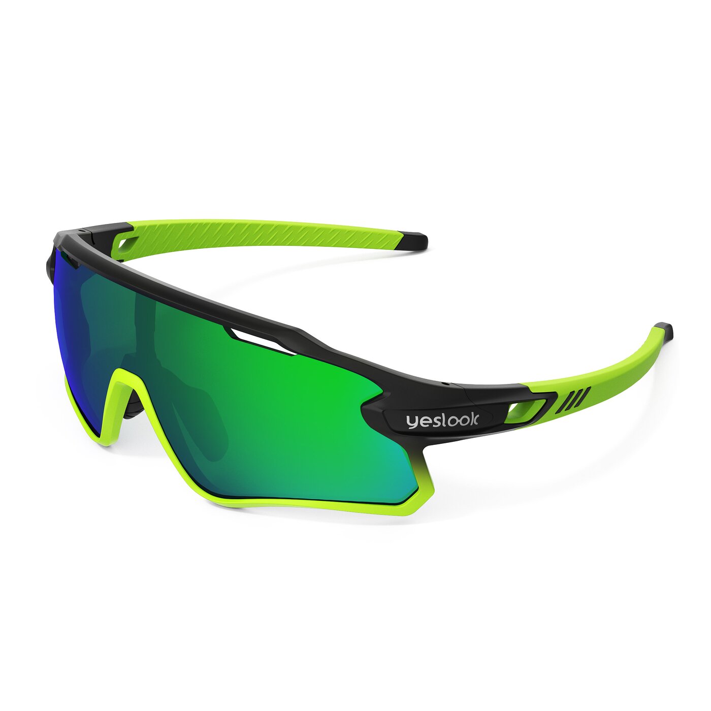 Talon XF - Matte Black/Lime Sports Mirrored Sunglasses