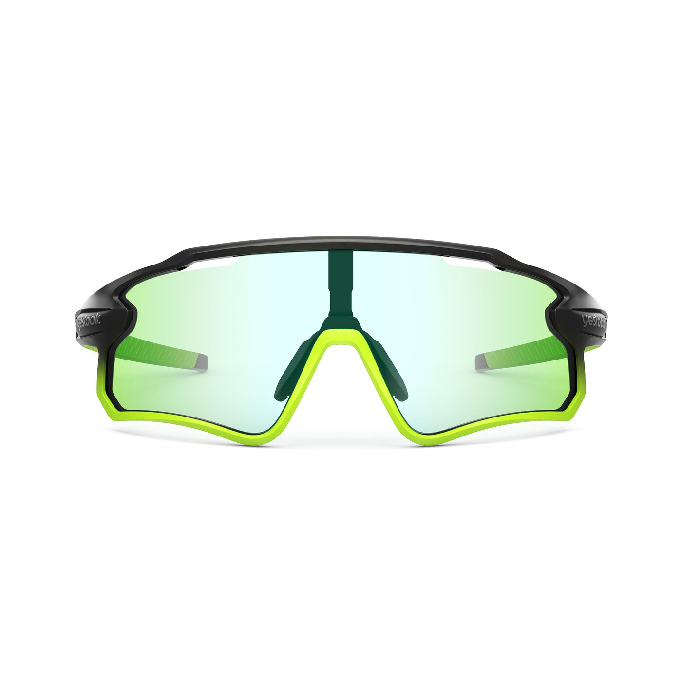 Talon XF - Matte Black/Lime Sports Photochromic Mirrored Sunglasses