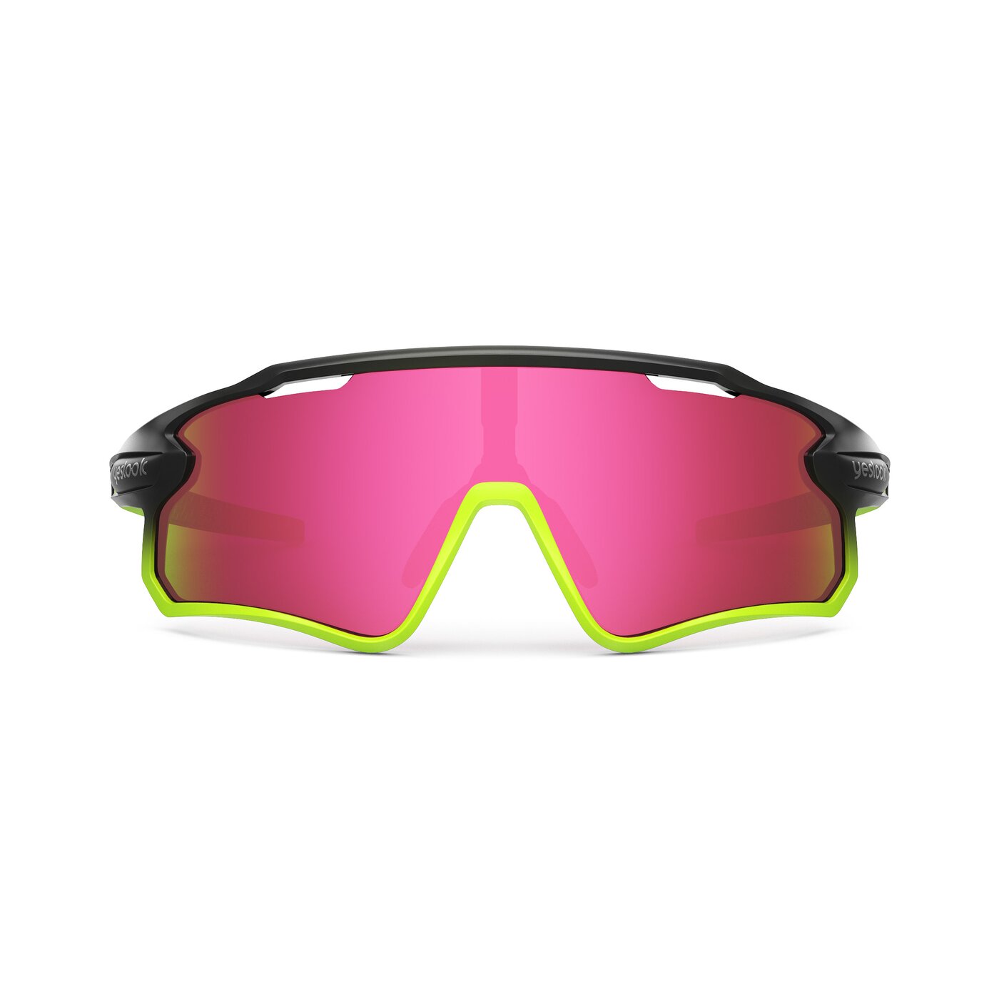 Talon XF - Matte Black/Lime Sports Polarized Mirrored Sunglasses