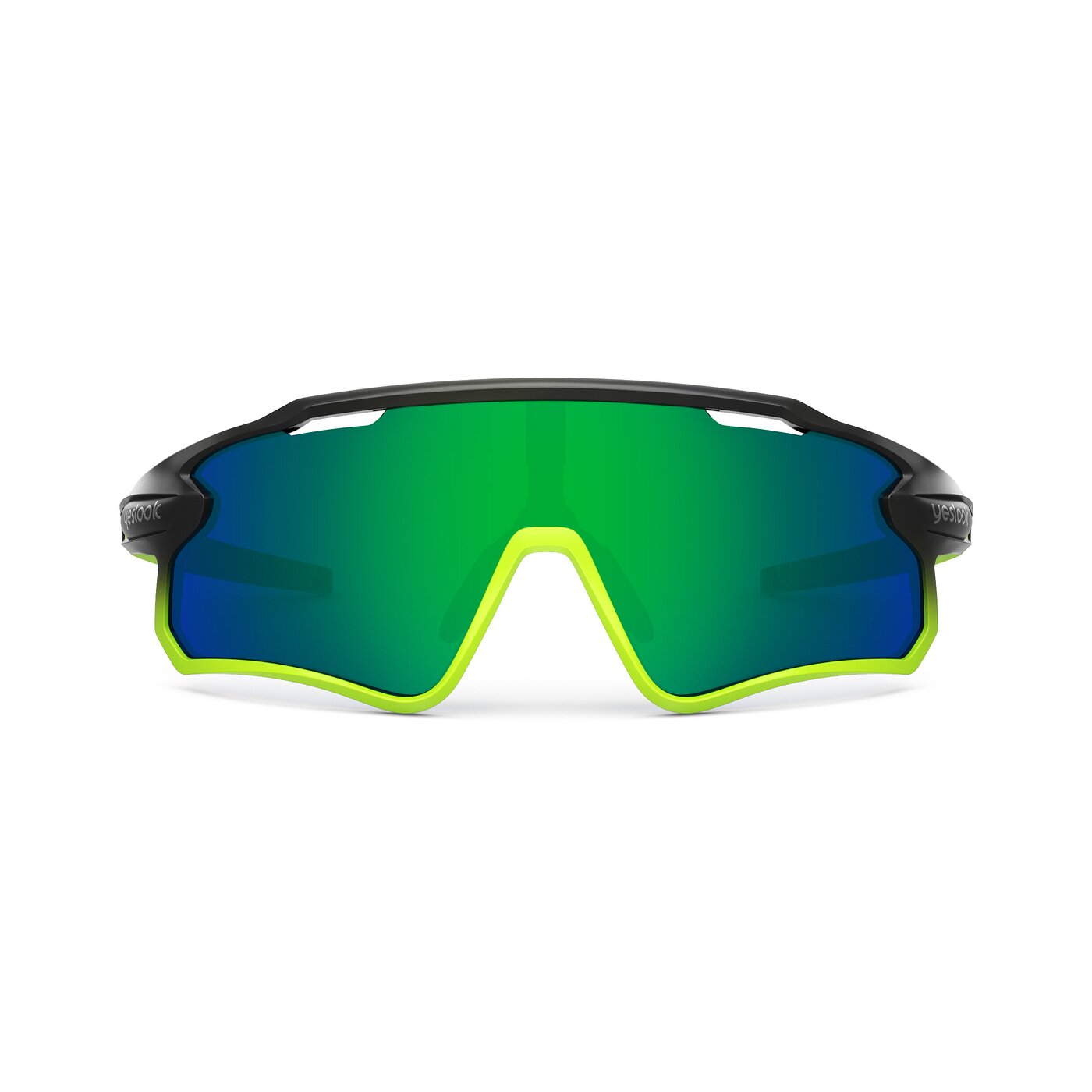 Talon XF - Matte Black/Lime Sports Polarized Mirrored Sunglasses