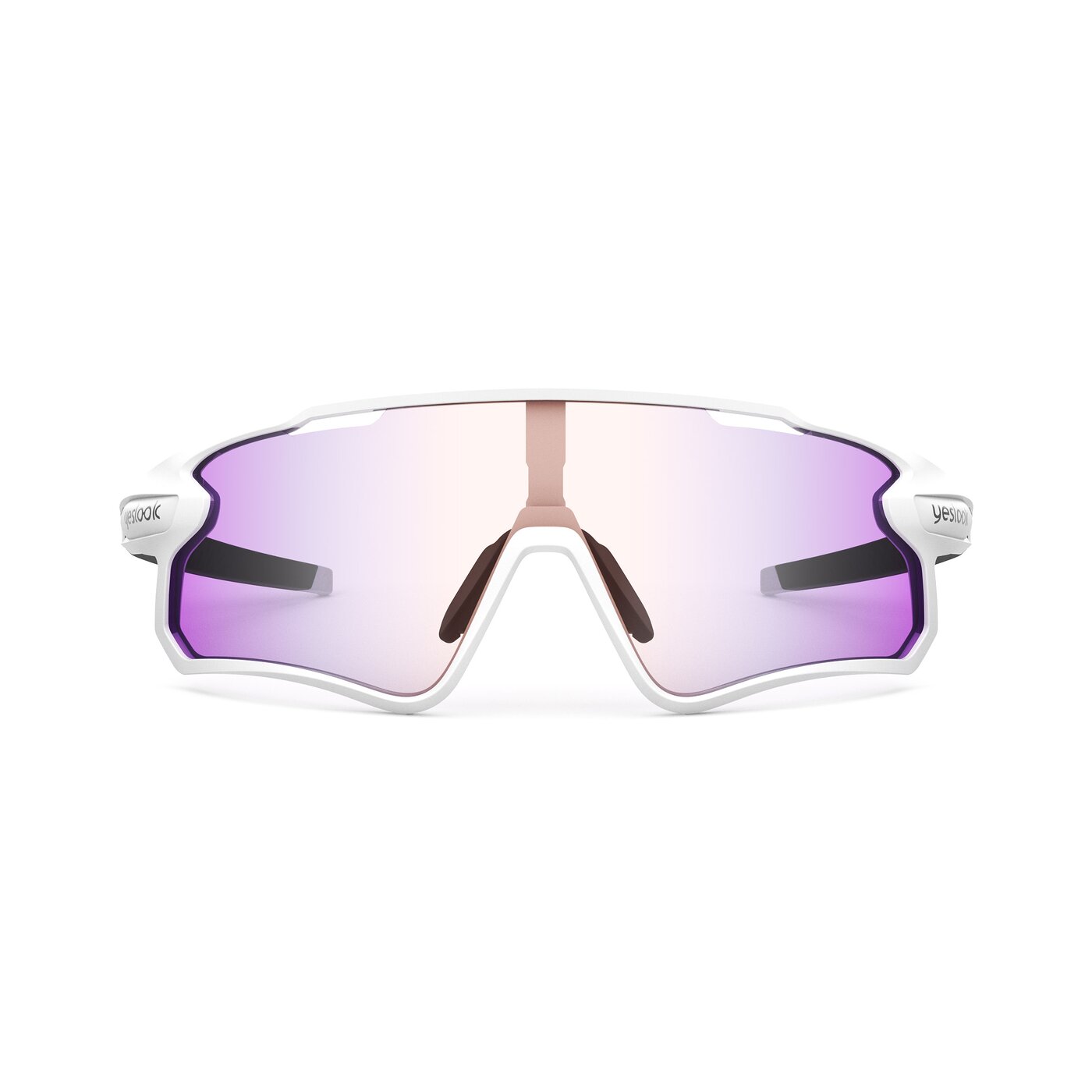Talon XF - Matte White/Black Sports Photochromic Mirrored Sunglasses