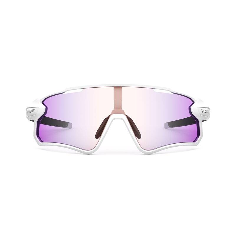 Talon XF - Matte White/Black Sports Photochromic Mirrored Sunglasses