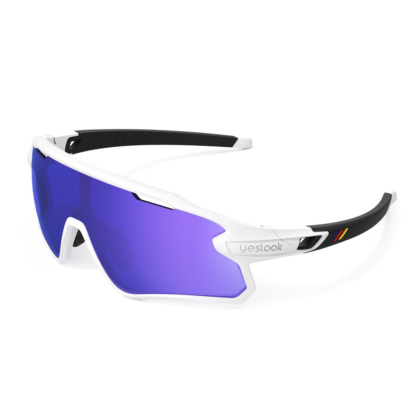 Talon XF - Matte White/Black Sports Polarized Mirrored Sunglasses