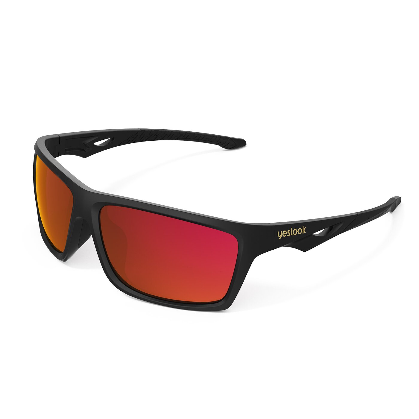 Blizzard XF - Matte Black Sports Polarized Mirrored Sunglasses