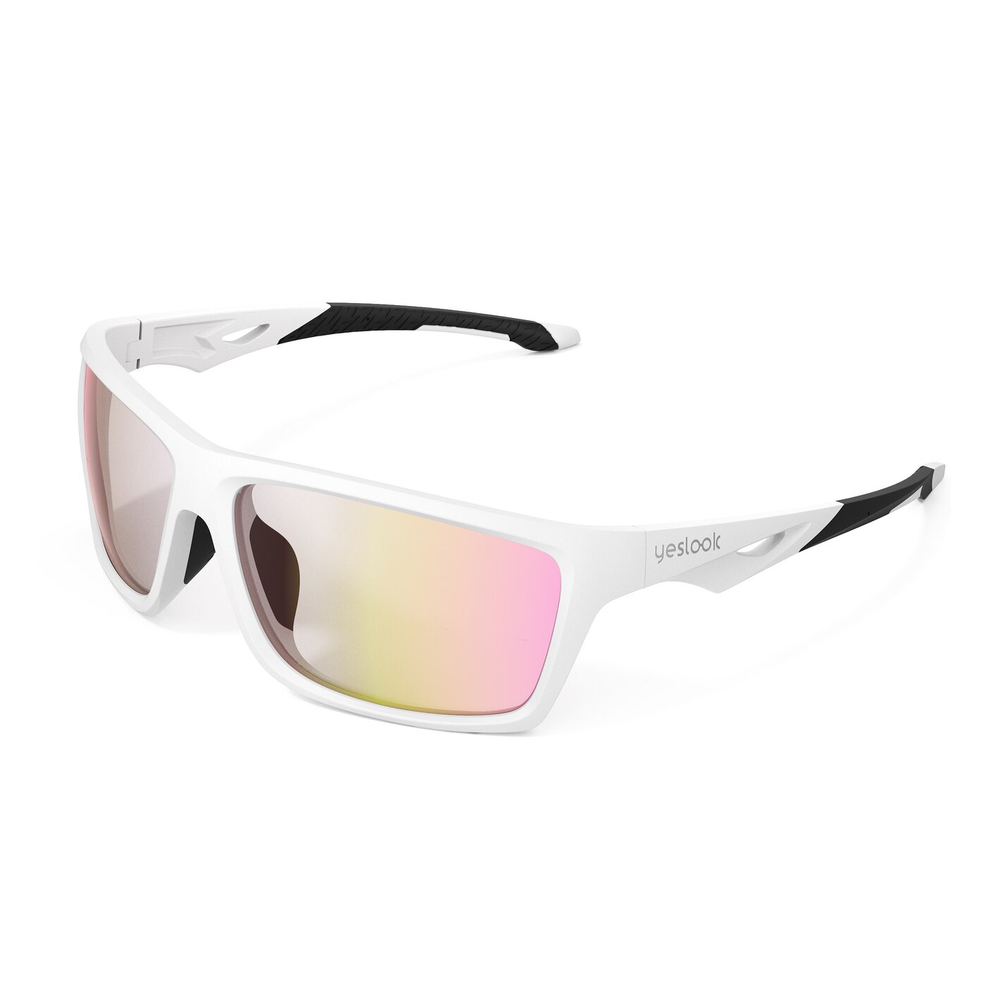 Blizzard XF - Matte White Sports Photochromic Mirrored Sunglasses