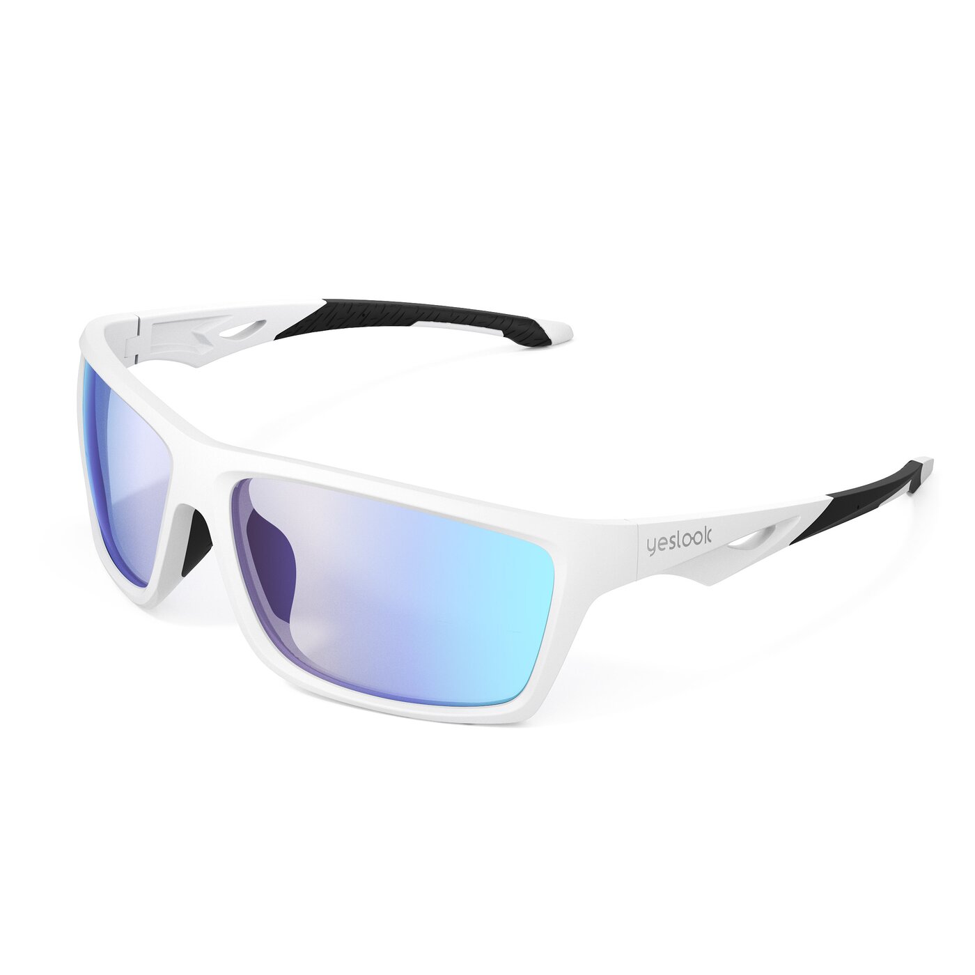 Blizzard XF - Matte White Sports Photochromic Mirrored Sunglasses