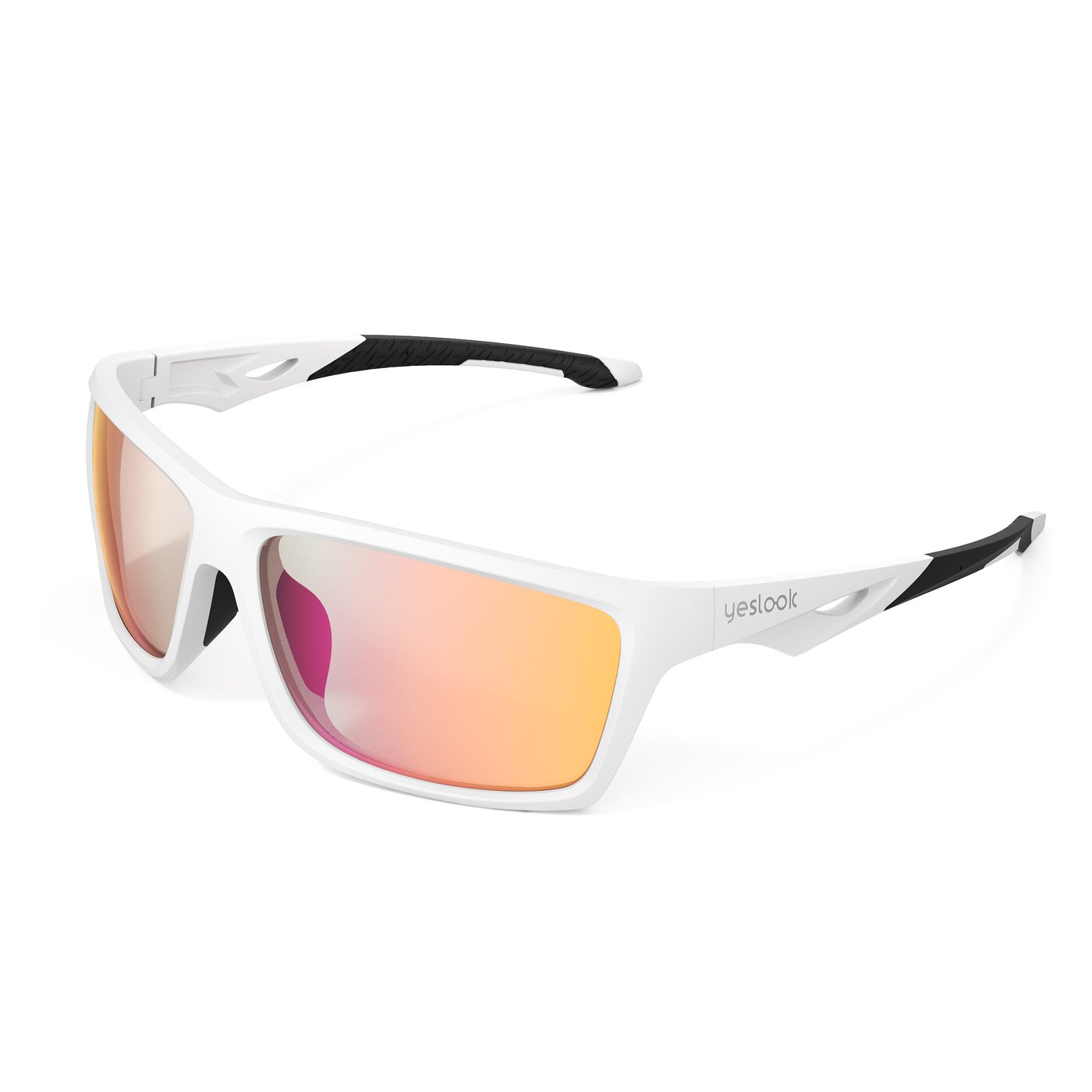 Blizzard XF - Matte White Sports Photochromic Mirrored Sunglasses