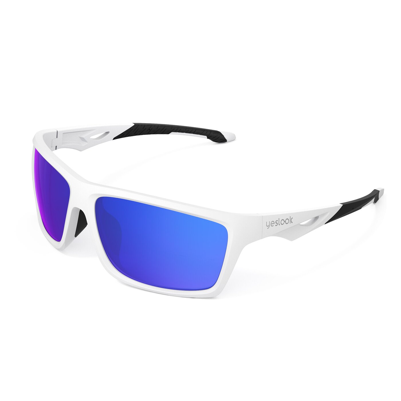 Blizzard XF - Matte White Sports Polarized Mirrored Sunglasses