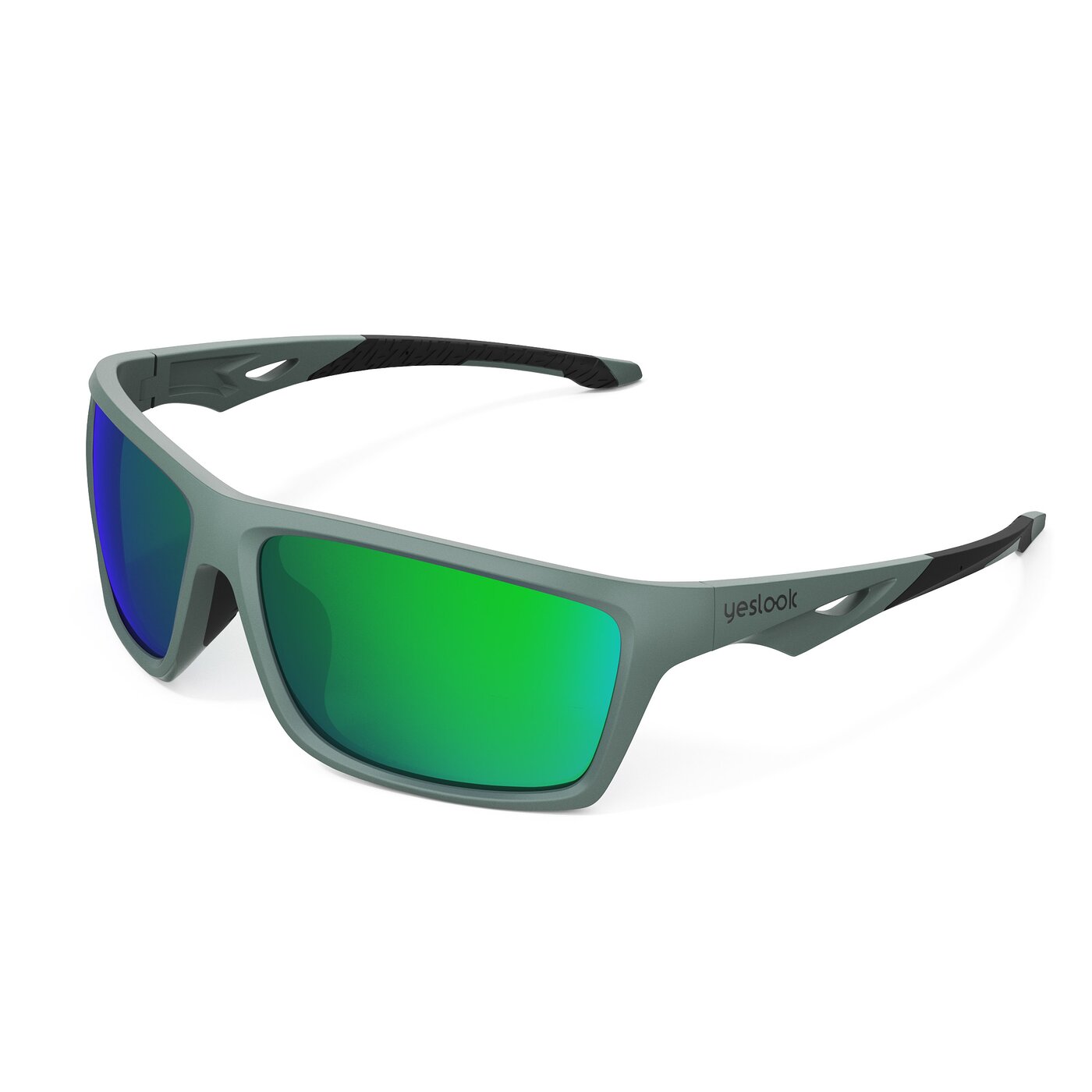 Blizzard XF - Muted Green Sports Mirrored Sunglasses