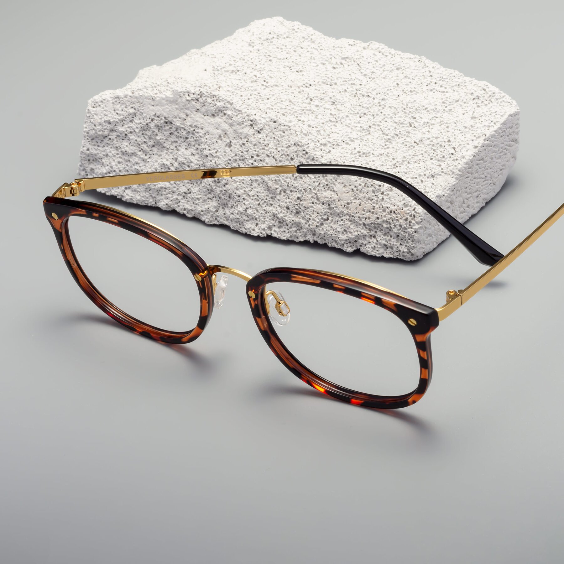 Women's lifestyle photography #1 of Timeless in Tortoise-Golden with Clear Eyeglass Lenses