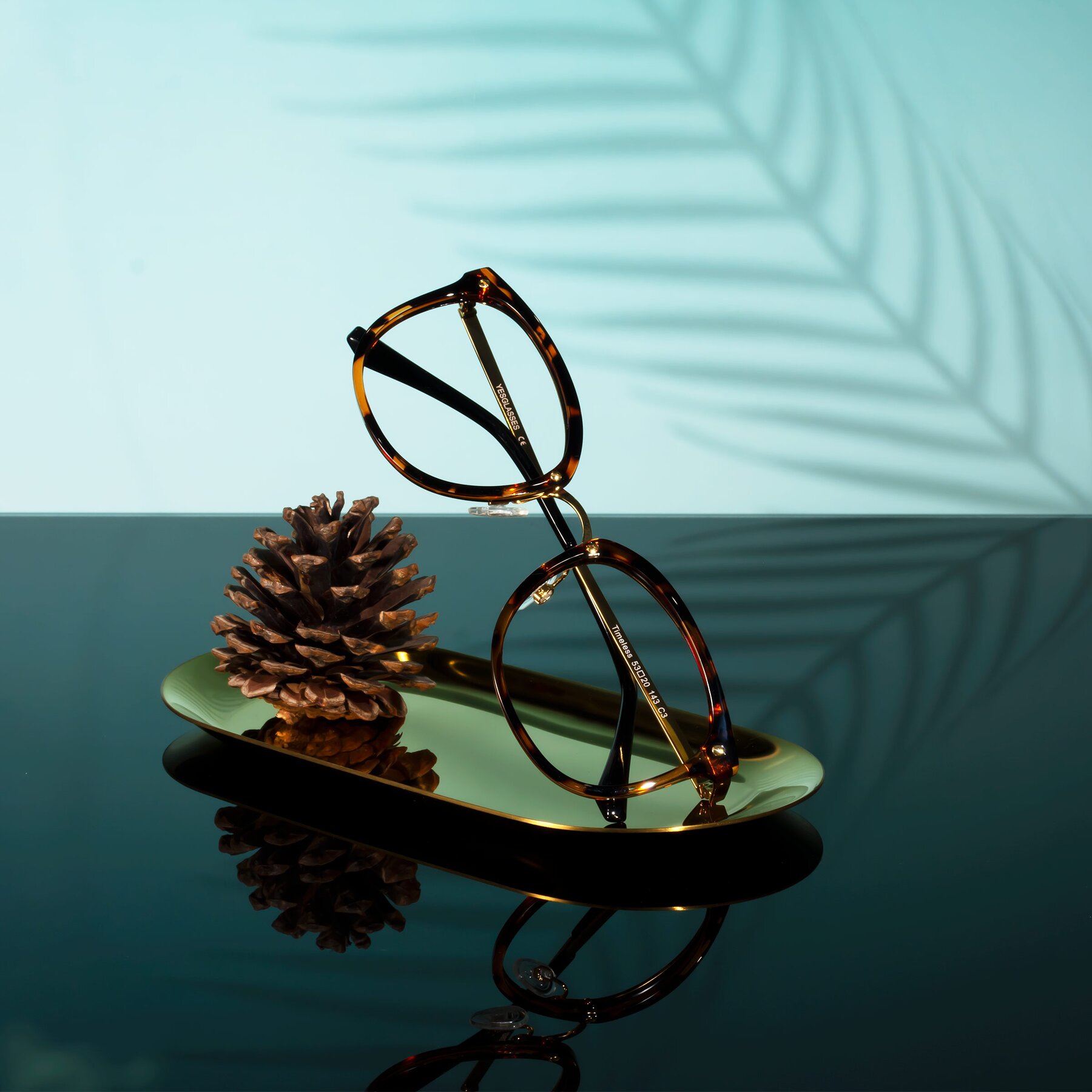Women's lifestyle photography #1 of Timeless in Tortoise-Golden with Clear Reading Eyeglass Lenses
