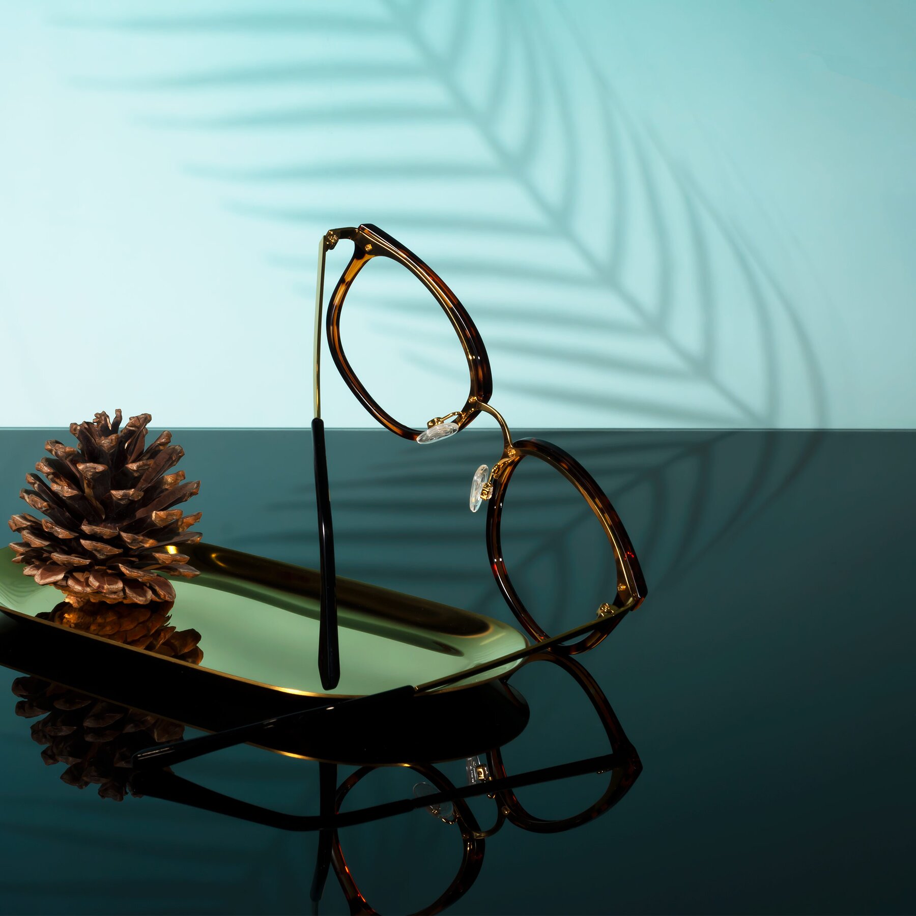 Women's lifestyle photography #2 of Timeless in Tortoise-Golden with Clear Reading Eyeglass Lenses