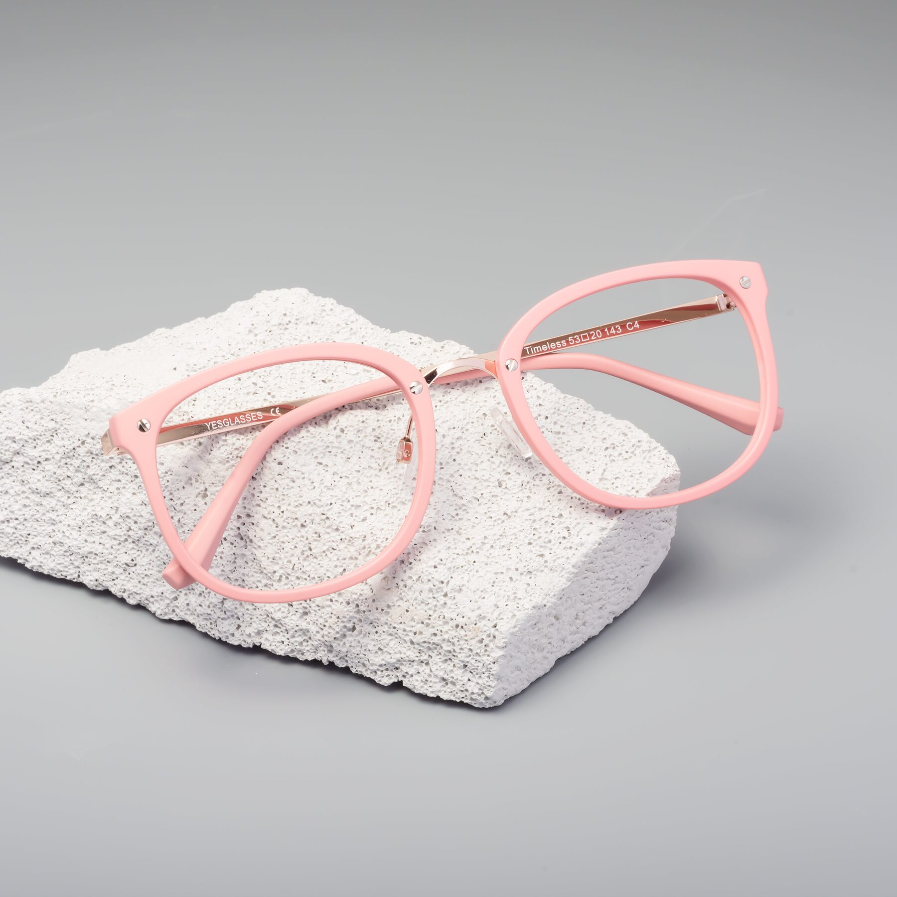 Lifestyle photography #2 of Timeless in Pink with Clear Eyeglass Lenses