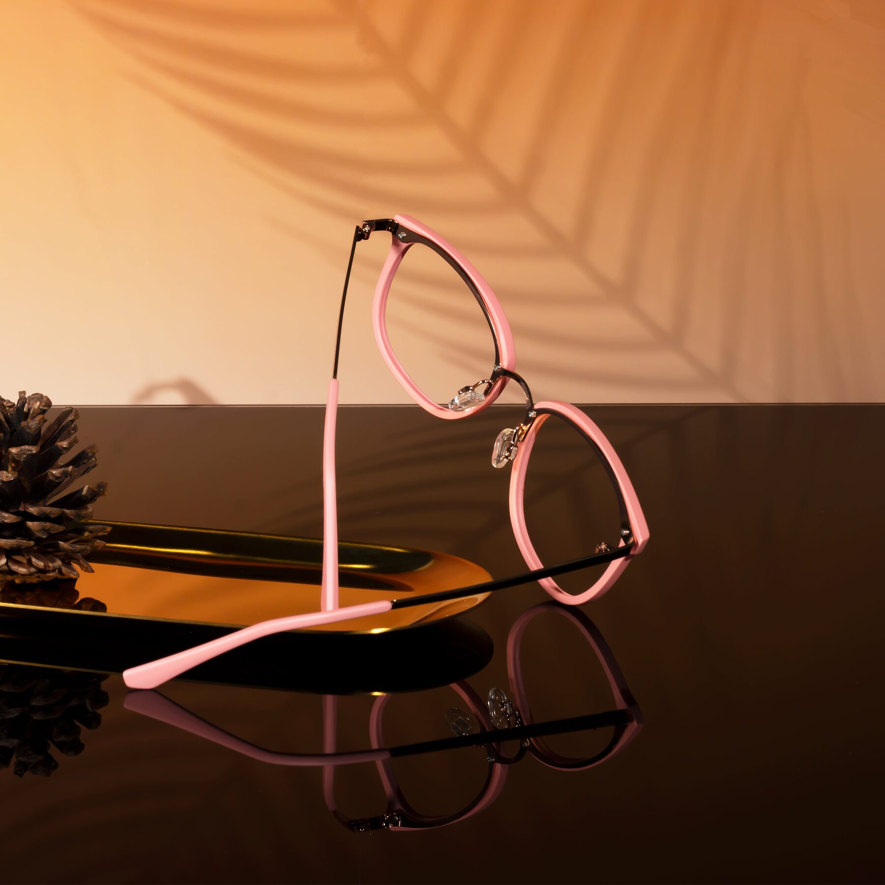 Lifestyle photography #2 of Timeless in Pink with Clear Blue Light Blocking Lenses