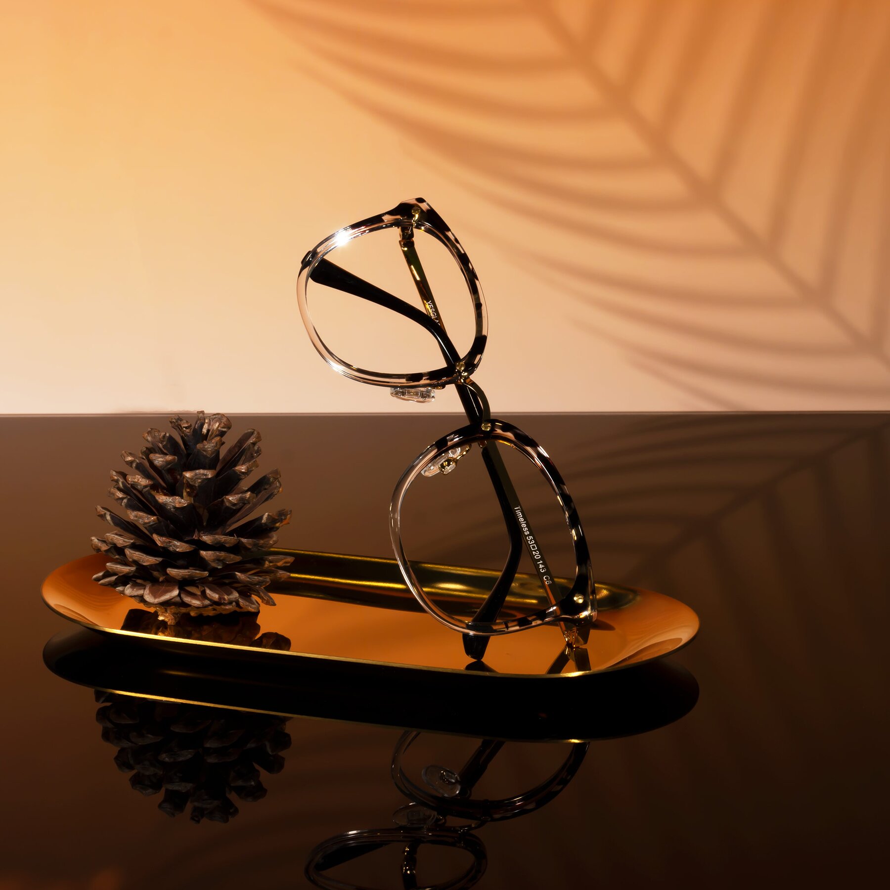 Lifestyle photography #1 of Timeless in Leopard-Print with Clear Reading Eyeglass Lenses