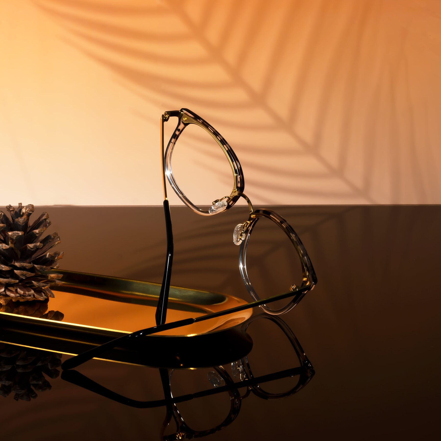 Lifestyle photography #2 of Timeless in Leopard-Print with Clear Reading Eyeglass Lenses