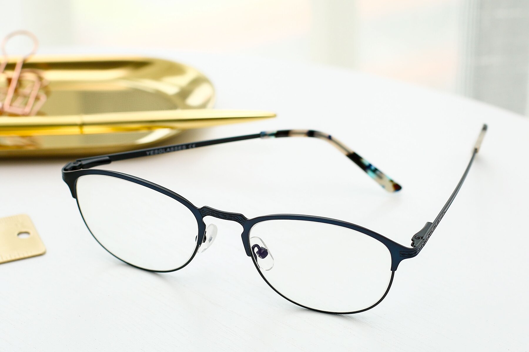 Lifestyle photography #2 of 9008 in Blue-Black with Clear Reading Eyeglass Lenses