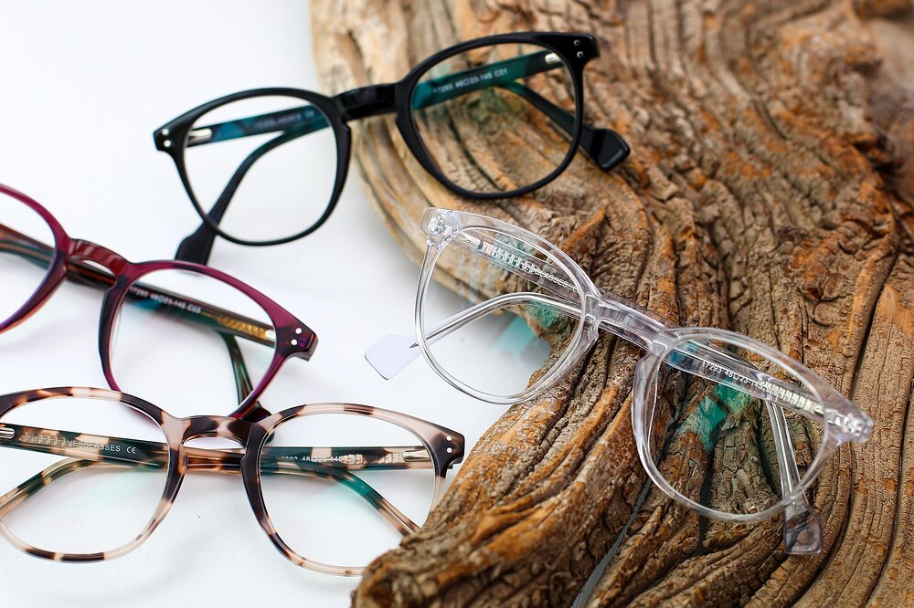 Clear Hipster Keyhole Bridge Acetate Eyeglasses 17293