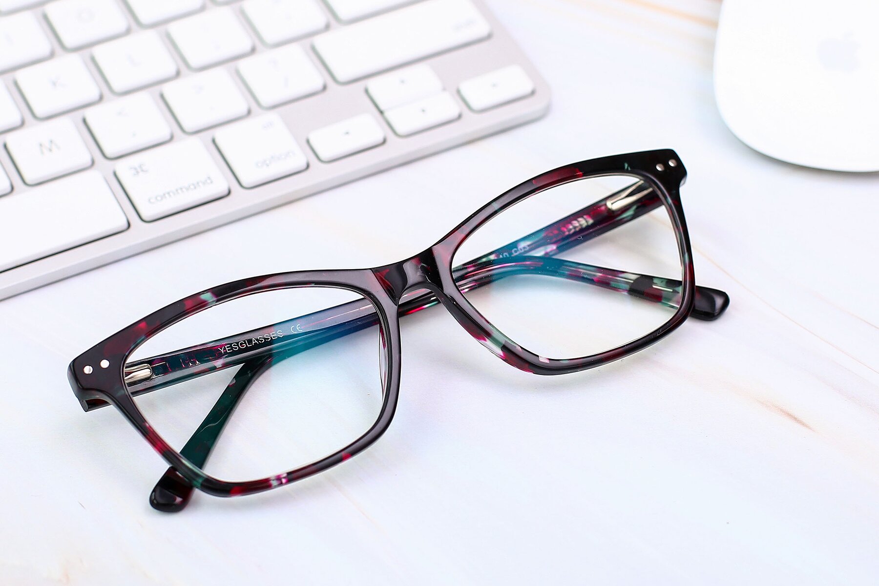 Women's lifestyle photography #1 of 17350 in Floral Tortoise with Clear Blue Light Blocking Lenses