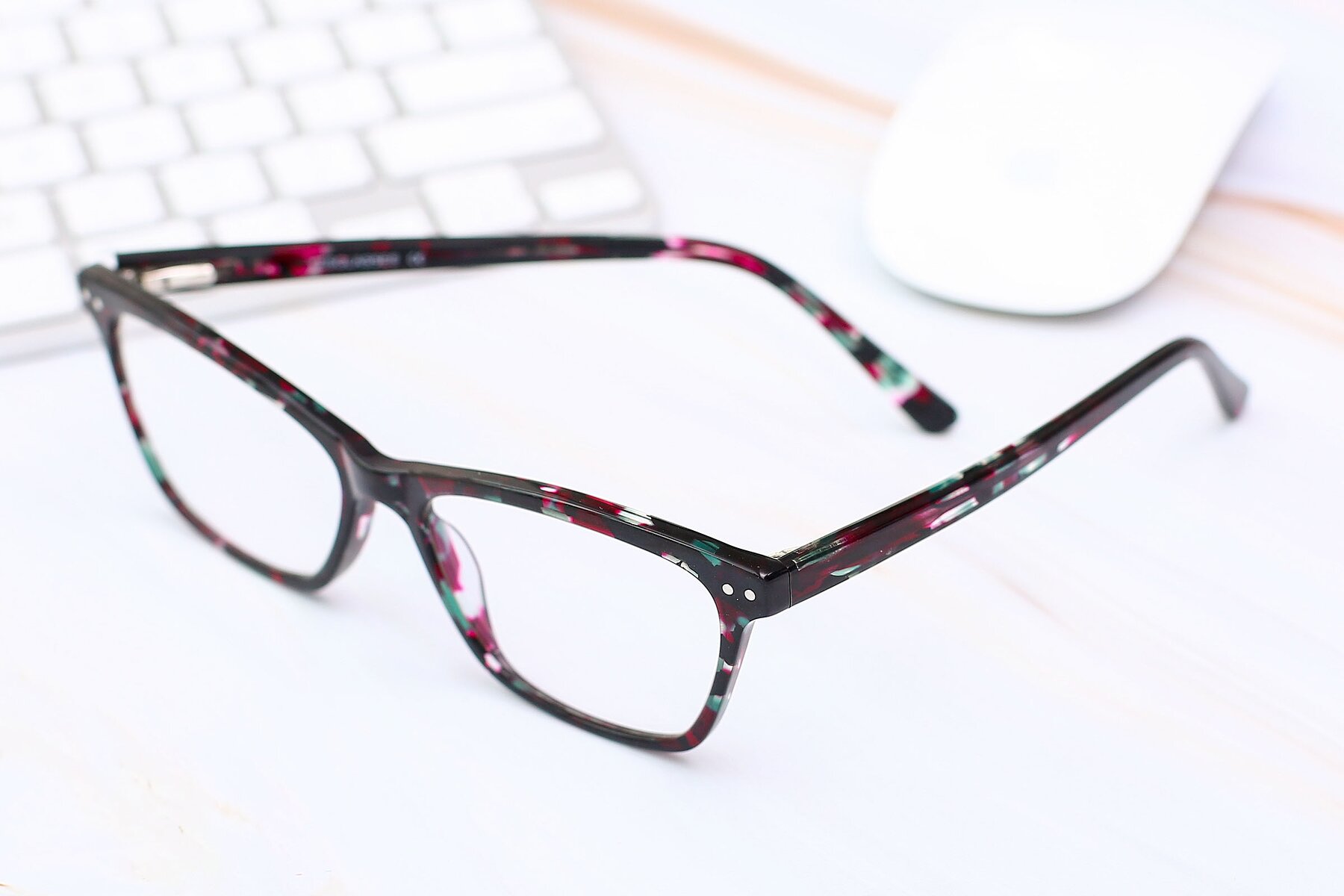 Women's lifestyle photography #2 of 17350 in Floral Tortoise with Clear Blue Light Blocking Lenses