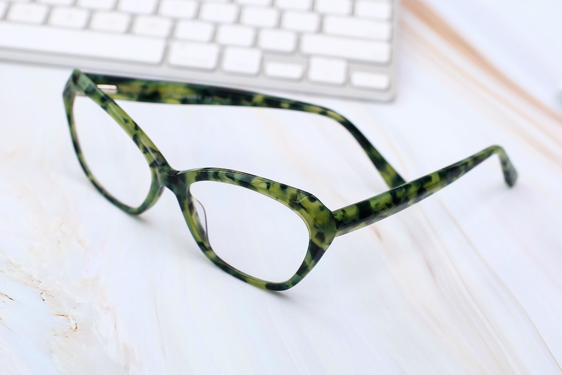 Lifestyle photography #2 of 17351 in Floral Green with Clear Reading Eyeglass Lenses