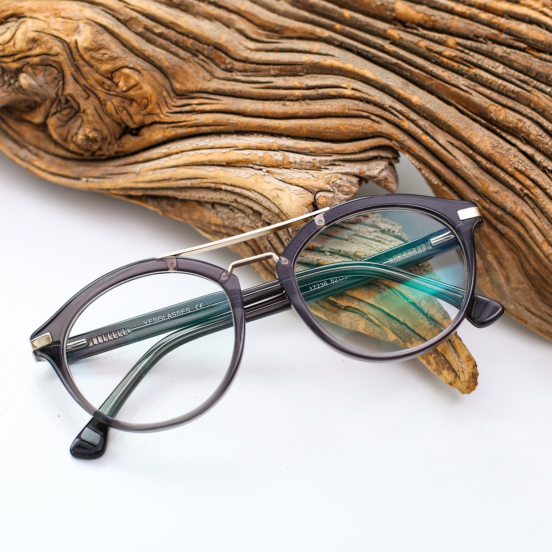 Lifestyle photography #1 of 17236 in Gray-Gold with Clear Reading Eyeglass Lenses