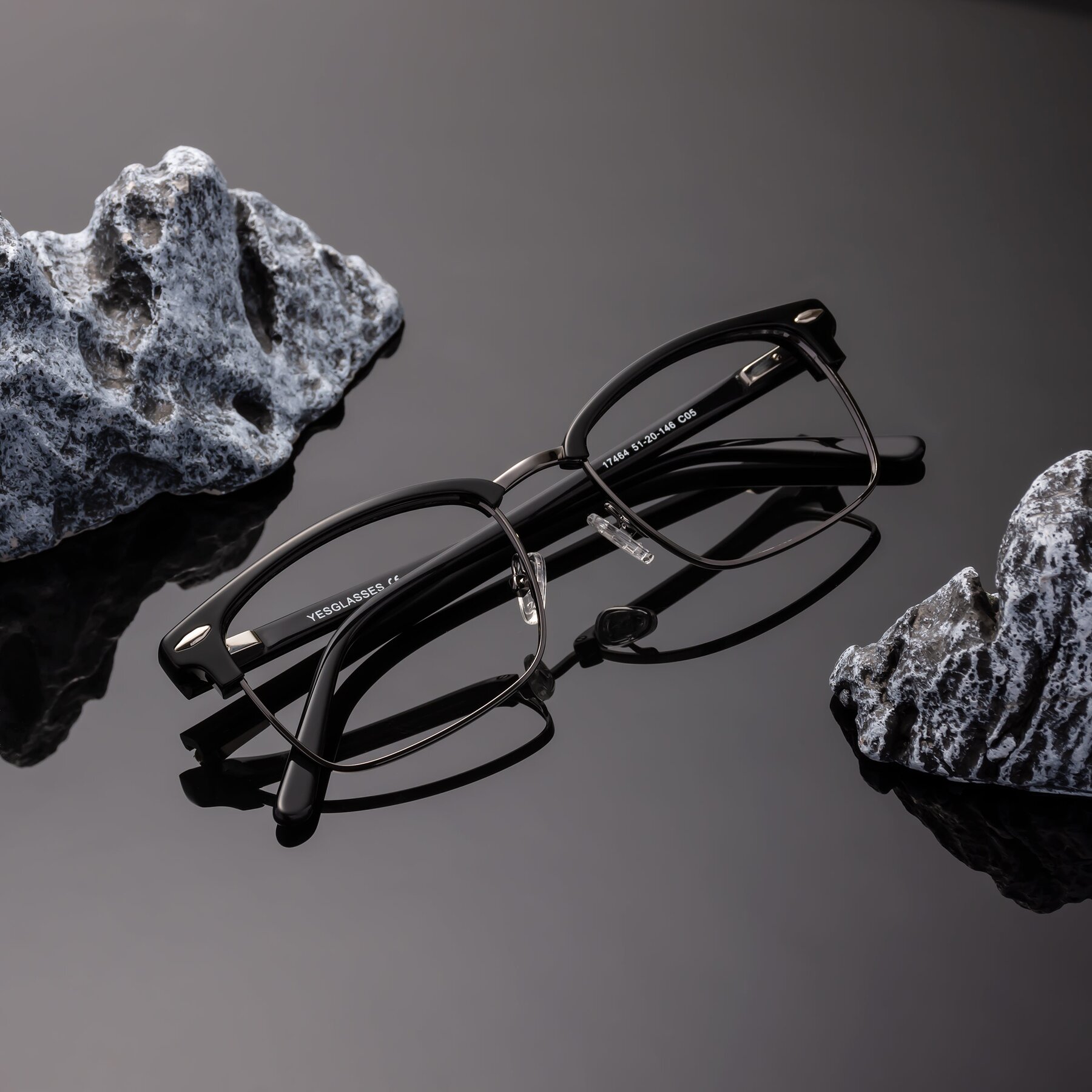 Men's lifestyle photography #2 of 17464 in Black-Gunmetal with Clear Eyeglass Lenses