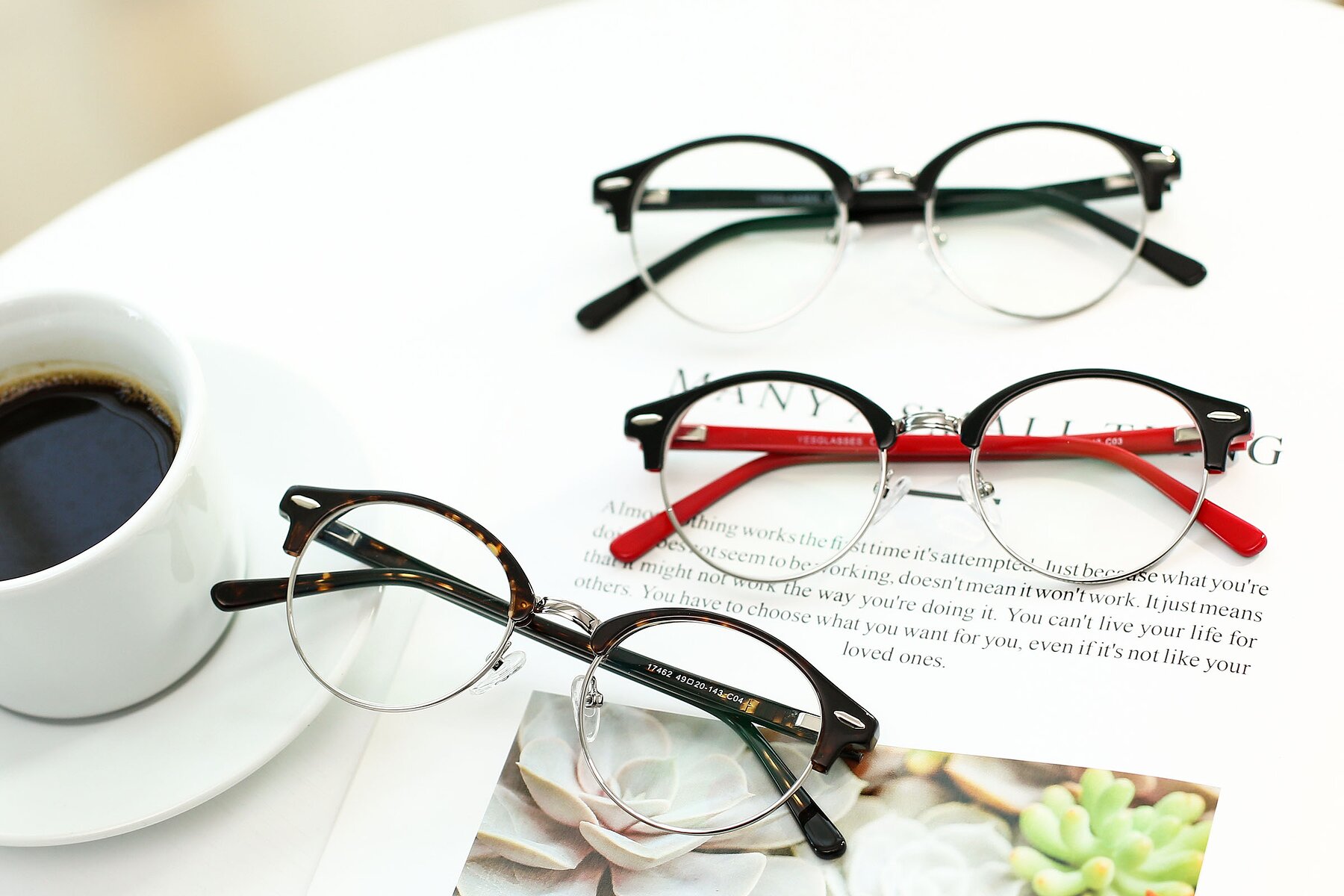 Lifestyle photography #4 of 17462 in Tortoise-Silver with Clear Reading Eyeglass Lenses