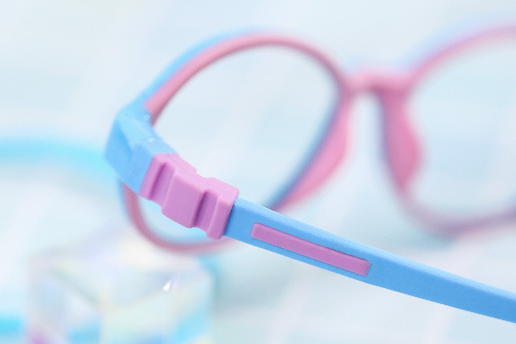 Women's lifestyle photography #3 of 1120 in Sky Blue-Pink with Clear Blue Light Blocking Lenses