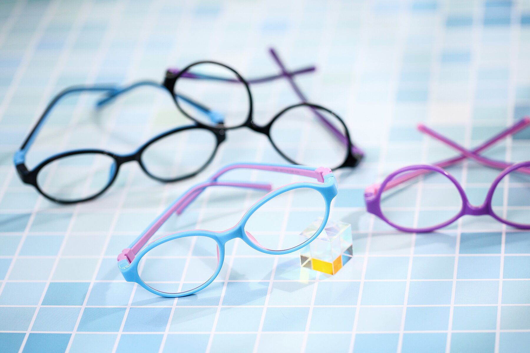 Women's lifestyle photography #4 of 1120 in Sky Blue-Pink with Clear Eyeglass Lenses