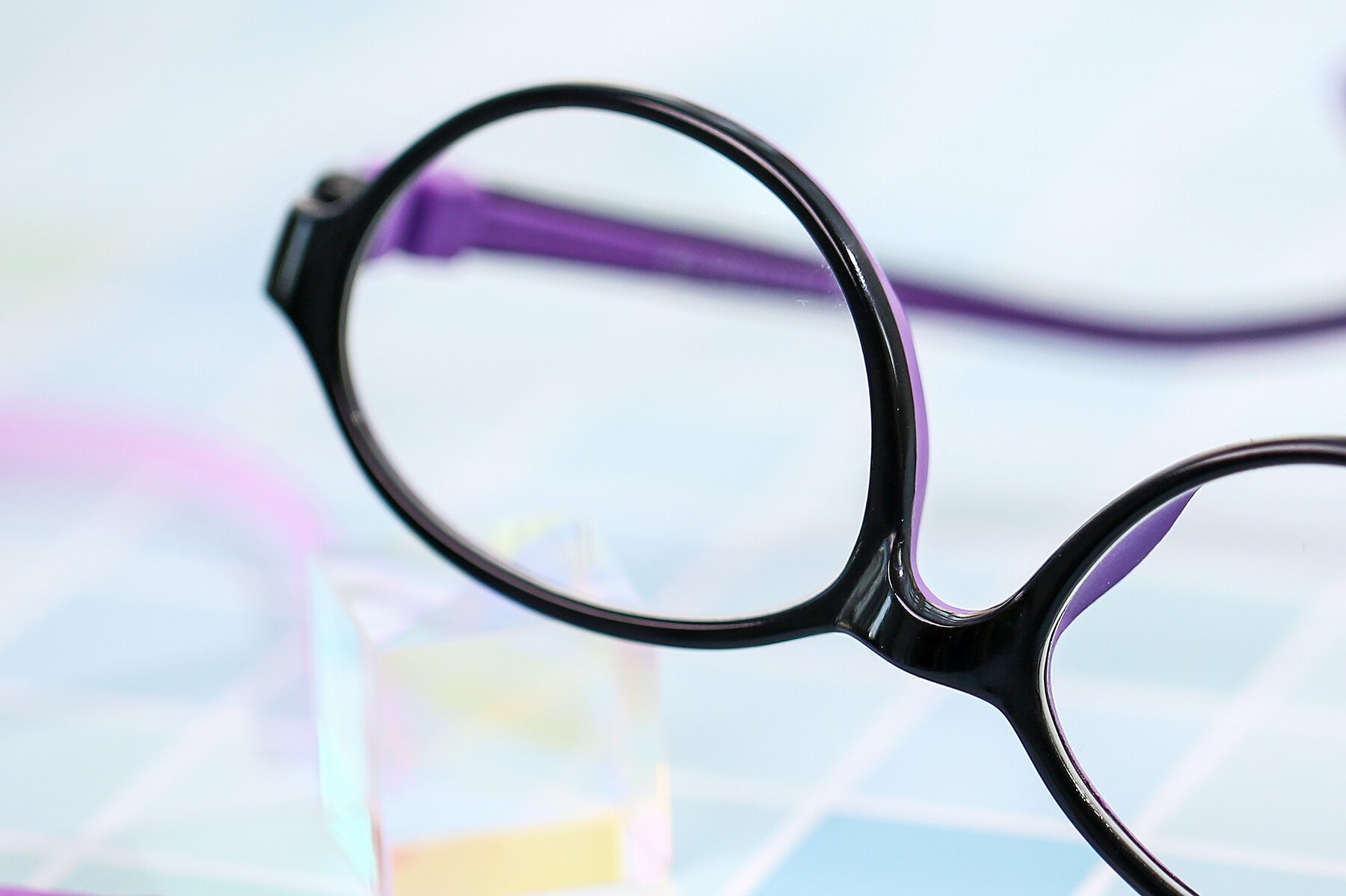 Lifestyle photography #3 of 1120 in Black-Purple with Clear Eyeglass Lenses