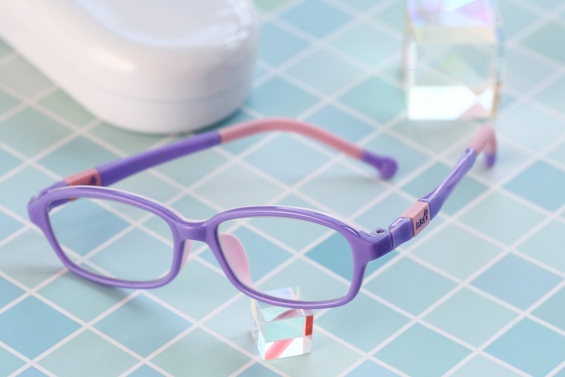 Women's lifestyle photography #2 of 533 in Purple-Pink with Clear Blue Light Blocking Lenses