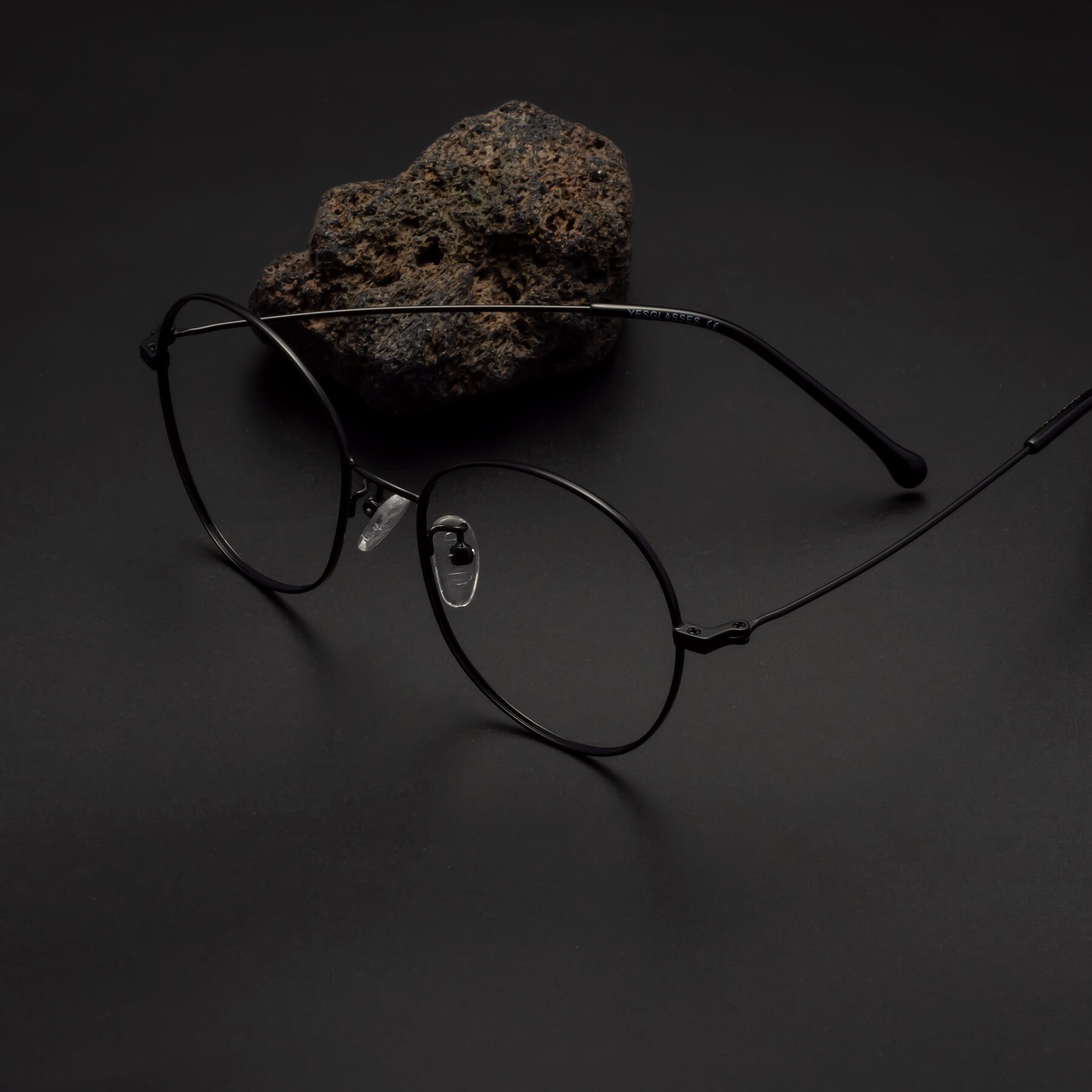 Lifestyle photography #2 of Dallas in Black with Clear Eyeglass Lenses